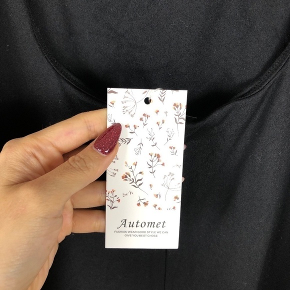 NWT Amazon black unitard with low scoop back L - Picture 9 of 12